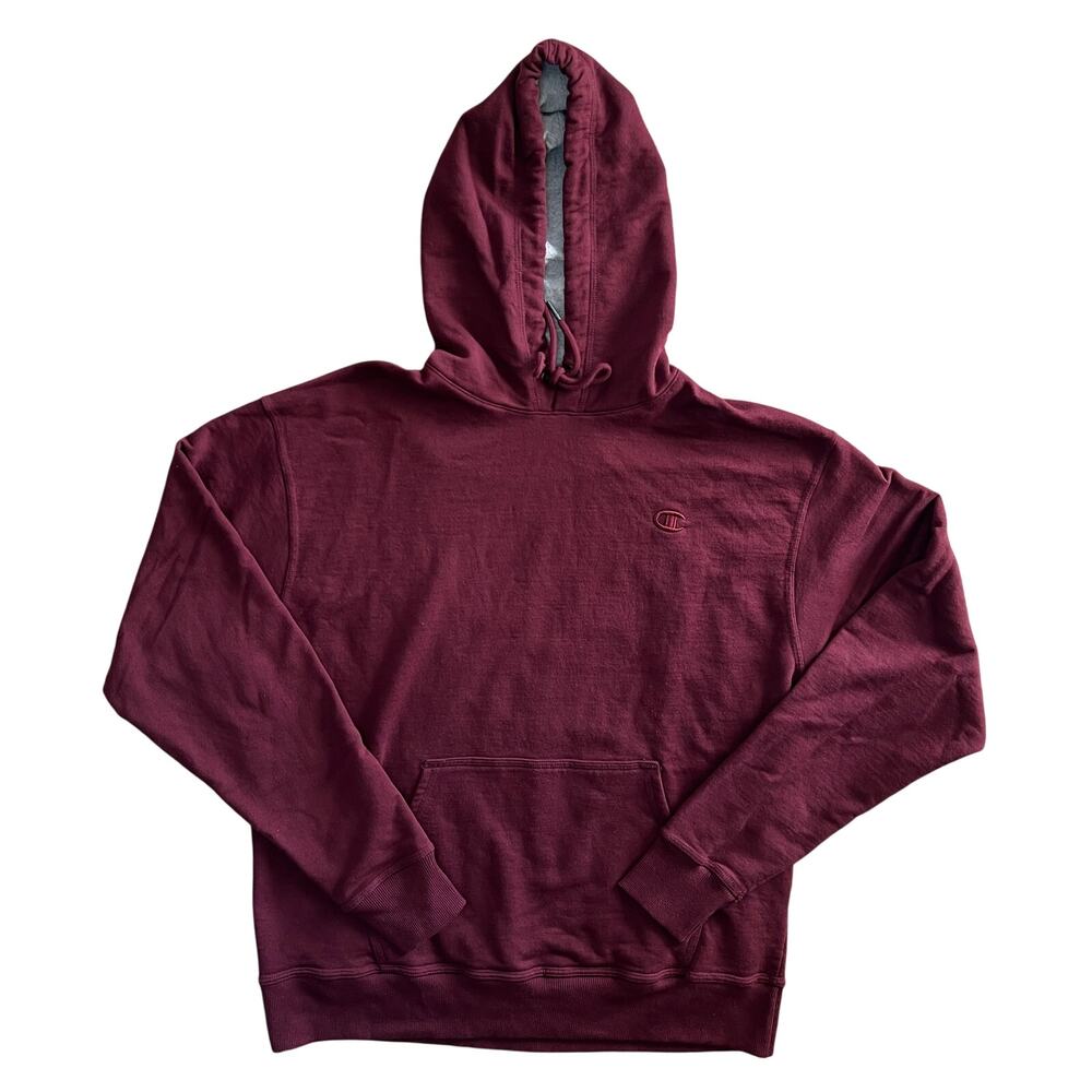 Champion Reverse Weave Hoodie Burgundy Men’s Large Pullover - Picture 3 of 12
